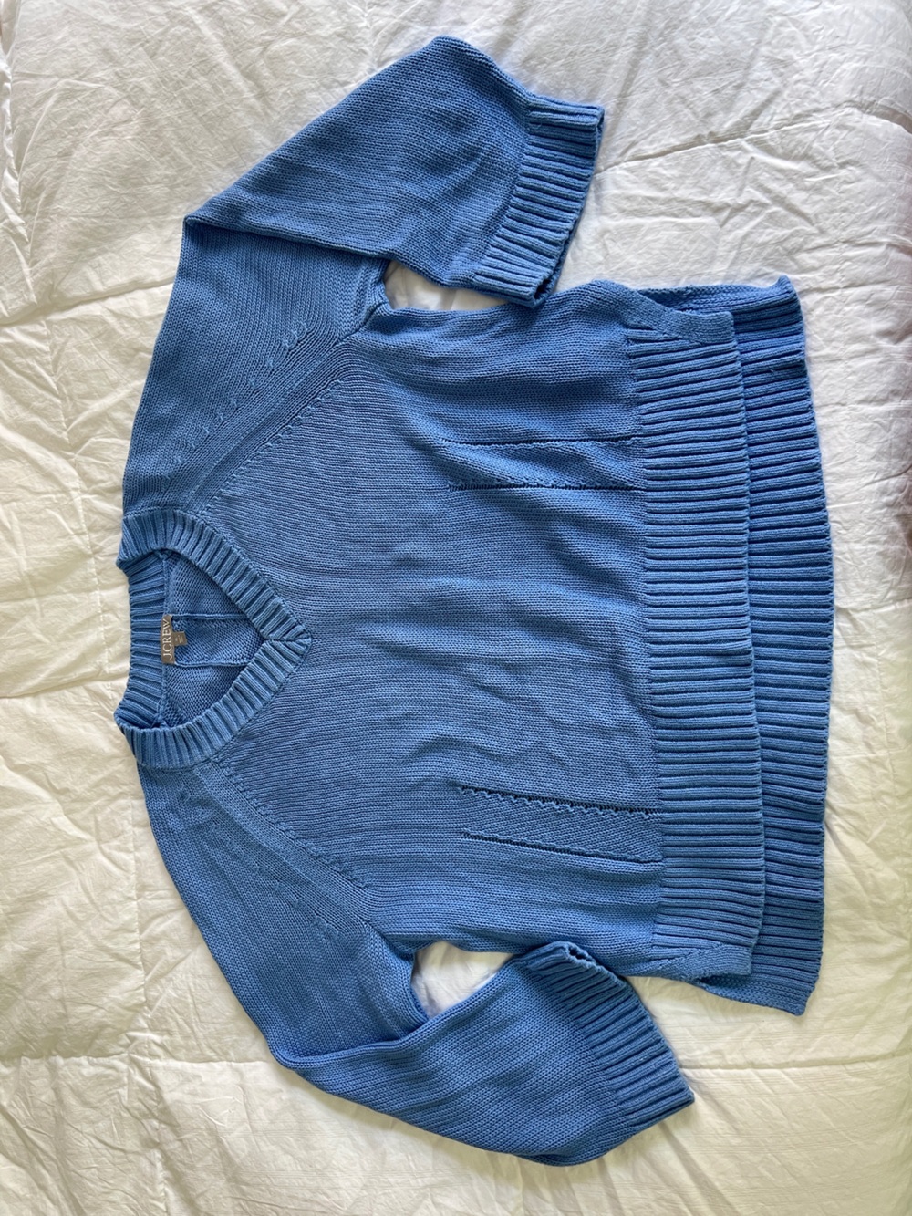 J.Crew Classic Blue Women’s V-Neck Sweater